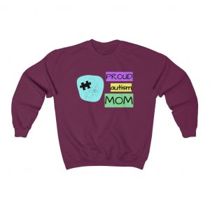 Autism Pride for Moms - Heavy Blend™ Crewneck Sweatshirt