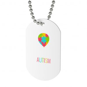 Autism Balloon - Dog Tag