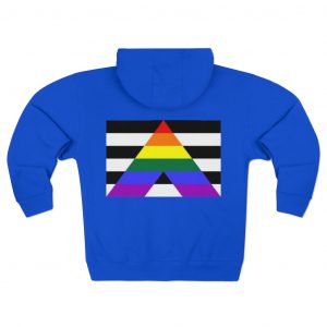 Straight Ally Zip Up Hoodie - Unisex Premium Full Zip Hoodie