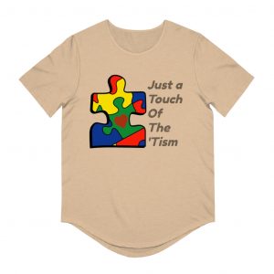 Just A Touch Of The 'Tism - Men's Jersey Curved Hem Tee