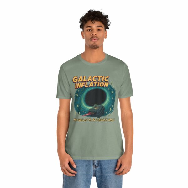 Galactic Inflation - Retro Space Theme Unisex Tee - Image 9